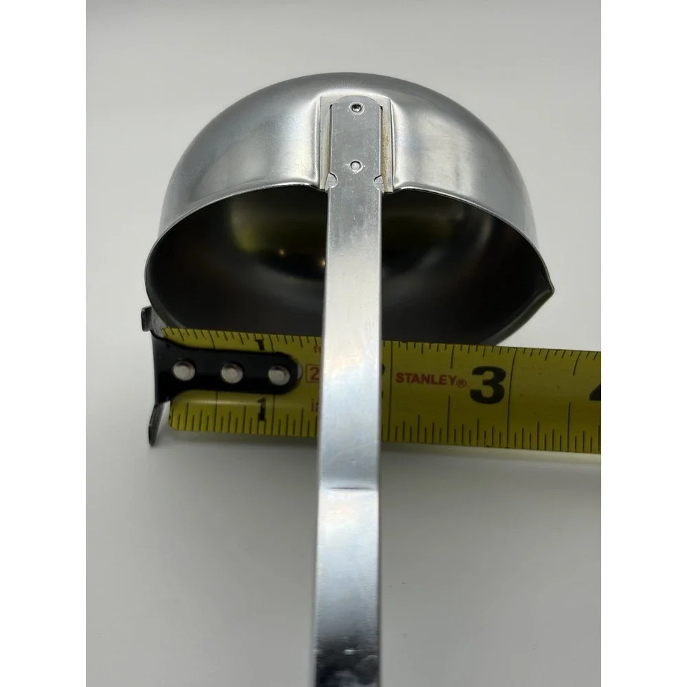 Chrome Foley Ladle VTG Kitchen Tool Utensil Black Handle
